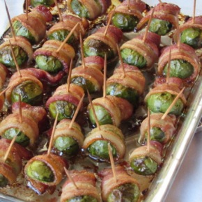 Bacon Wrapped Roasted Brussels Sprouts