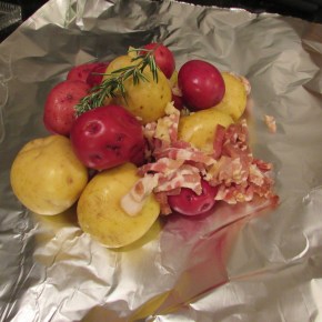 Campfire Cooking Post #11 – Bacon, Garlic and Rosemary Campfire Potato&nbsp;Pack