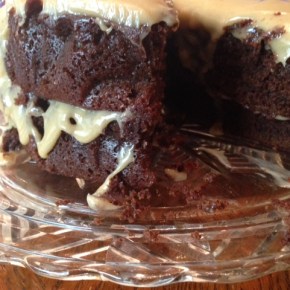 Chocolate Peanut Butter Cake with Peanut Butter&nbsp;Icing
