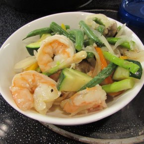 Fast Food Friday – White Wine Shrimp and Vegetables Over&nbsp;Rice